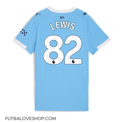 Dres Manchester City Rico Lewis #82 Domáci pre Ženy 2025-26 Krátky Rukáv Dres Manchester City Rico Lewis #82 Domáci pre Ženy 2025-26 Krátky Rukáv